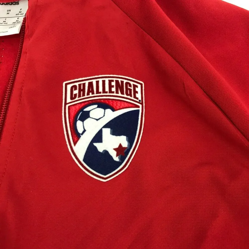Adidas Boys Jacket Climacool Soccer Sports Texas Full Zip Red Sz Medium